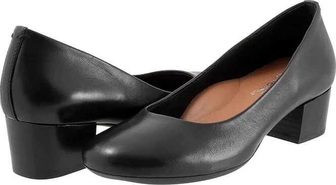SoftWalk Lynn High Women's Heels Black : 9 M (B), Leather/Rubber