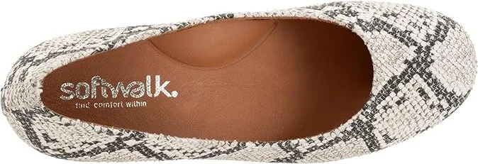 SoftWalk Lynn High Women's Heels Blake White Snake : 7 N (AA), Leather/Rubber - Image 2
