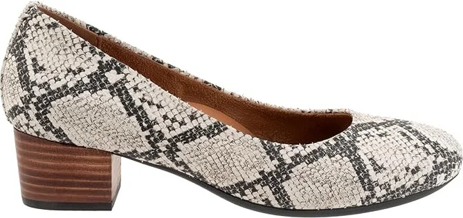 SoftWalk Lynn High Women's Heels Blake White Snake : 7 N (AA), Leather/Rubber - Image 6