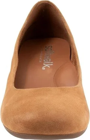 SoftWalk Lynn High Women's Heels Camel Nubuck : 8 W (D), Leather/Rubber - Image 5