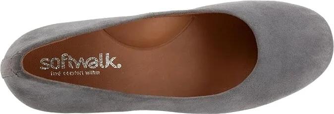 SoftWalk Lynn High Women's Heels Grey Suede : 8 N (AA), Leather/Rubber - Image 2