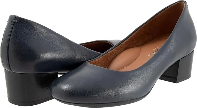 SoftWalk Lynn High Women's Heels Navy : 11 M (B), Leather/Rubber