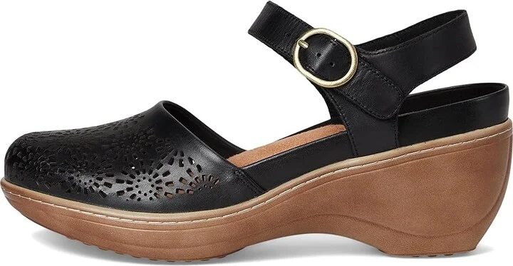 SoftWalk Mabelle Perf Women's Slippers Black : 8 W (E), Leather - Image 6