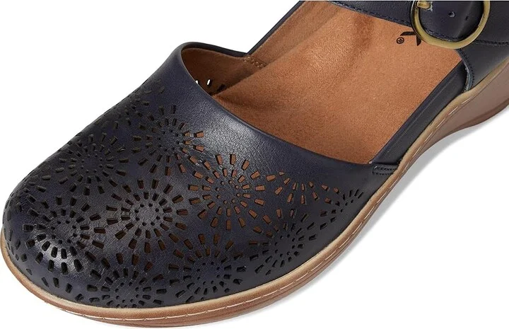 SoftWalk Mabelle Perf Women's Slippers Navy : 9 W (E), Leather - Image 7