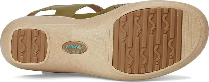 SoftWalk Mabelle Perf Women's Slippers Olive : 9 M (B), Leather - Image 3