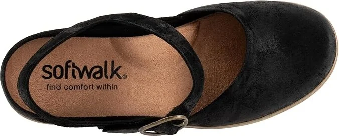 SoftWalk Mabelle Women's Shoes Black Suede : 11 N (A), Leather - Image 2