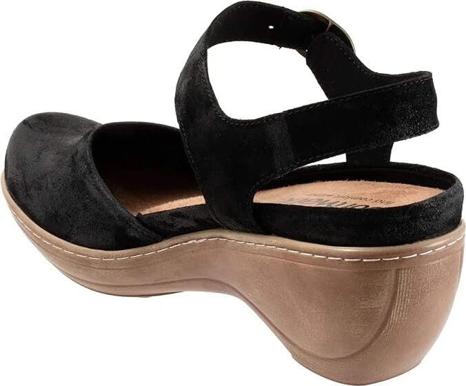 SoftWalk Mabelle Women's Shoes Black Suede : 11 N (A), Leather - Image 4