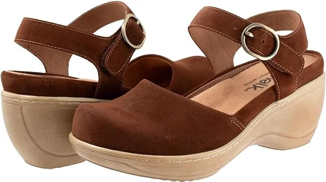 SoftWalk Mabelle Women's Shoes Chesnut Suede : 10.5 N (A), Leather