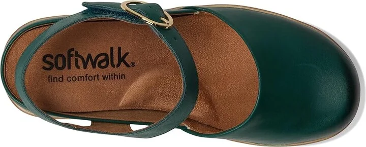 SoftWalk Mabelle Women's Shoes Dark Green : 7.5 WW (EE), Leather - Image 2