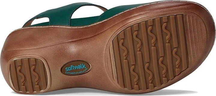 SoftWalk Mabelle Women's Shoes Dark Green : 7.5 WW (EE), Leather - Image 3