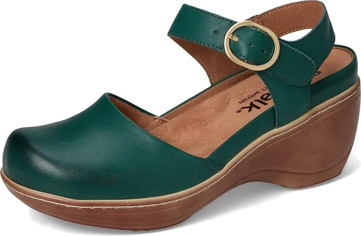 SoftWalk Mabelle Women's Shoes Dark Green : 7.5 WW (EE), Leather - Image 5