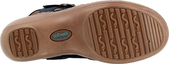 SoftWalk Mabelle Women's Shoes Navy Suede : 6 WW (EE), Leather - Image 3