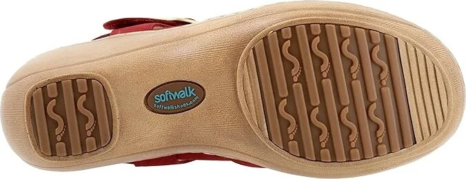 SoftWalk Mabelle Women's Shoes Red Nubuck : 11 WW (EE), Leather - Image 3