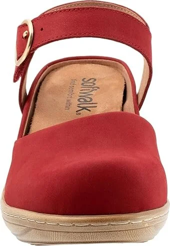 SoftWalk Mabelle Women's Shoes Red Nubuck : 11 WW (EE), Leather - Image 5