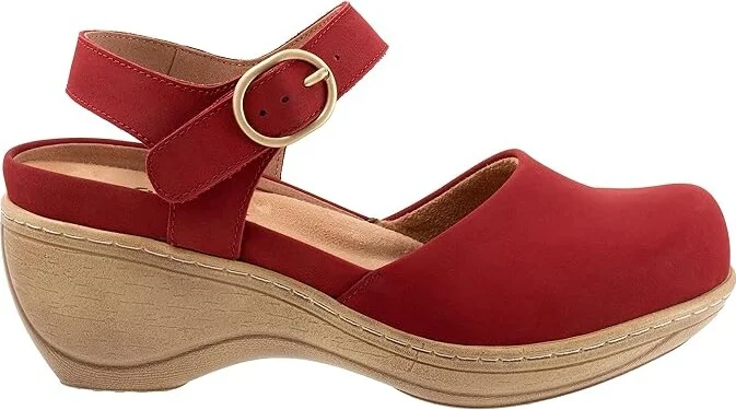 SoftWalk Mabelle Women's Shoes Red Nubuck : 11 WW (EE), Leather - Image 7