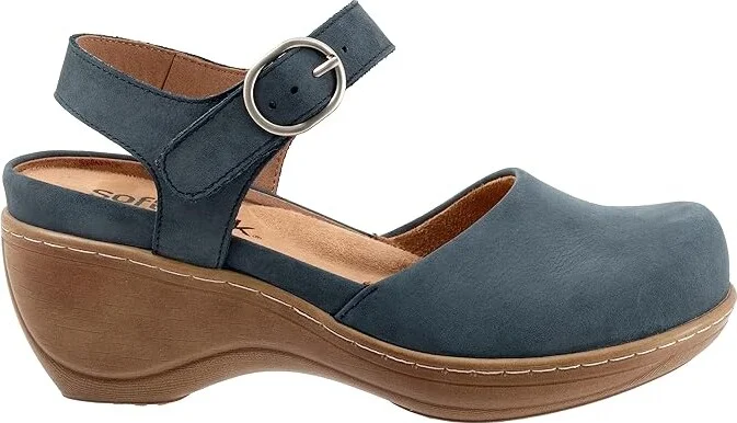 SoftWalk Mabelle Women's Shoes Smoke Nubuck : 11 M (B), Leather - Image 7