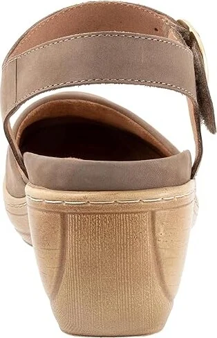 SoftWalk Mabelle Women's Shoes Taupe Nubuck : 9.5 M (B), Leather - Image 4
