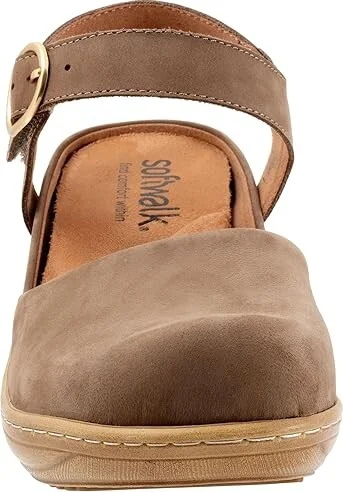 SoftWalk Mabelle Women's Shoes Taupe Nubuck : 9.5 M (B), Leather - Image 5