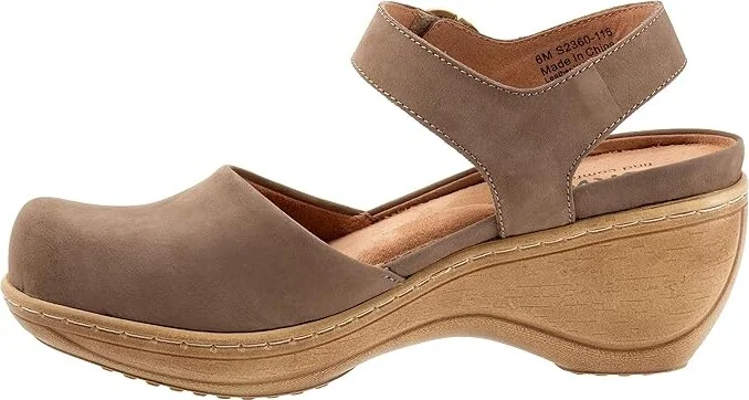 SoftWalk Mabelle Women's Shoes Taupe Nubuck : 9.5 M (B), Leather - Image 6