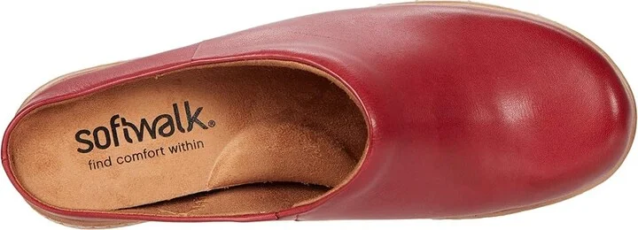 SoftWalk Madison Women's Shoes Dark Red Leather : 7.5 N (AA) - Image 2
