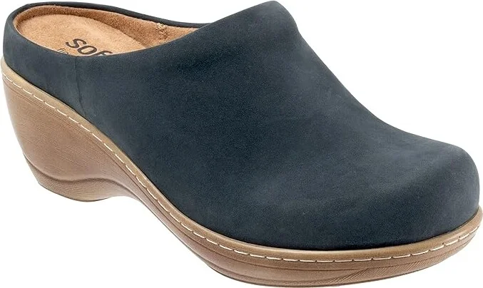 SoftWalk Madison Women's Shoes Navy Nubuck : 10 W (D), Suede