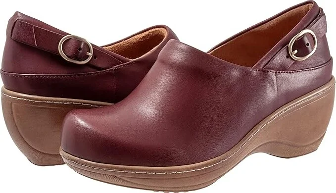 SoftWalk Minna Women's Flat Shoes Dark Cherry : 9.5 M (B), Synthetic