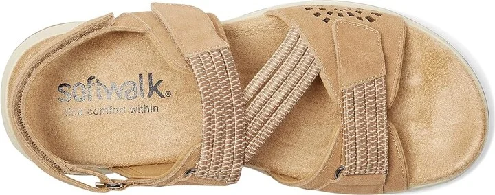 SoftWalk Oahu Women's Sandals Beige Suede : 7 M (B), Synthetic - Image 2