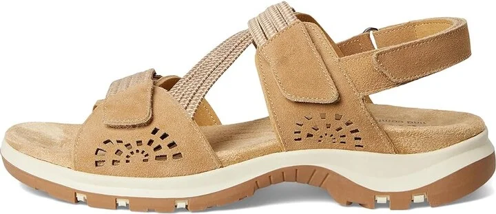 SoftWalk Oahu Women's Sandals Beige Suede : 7 M (B), Synthetic - Image 6