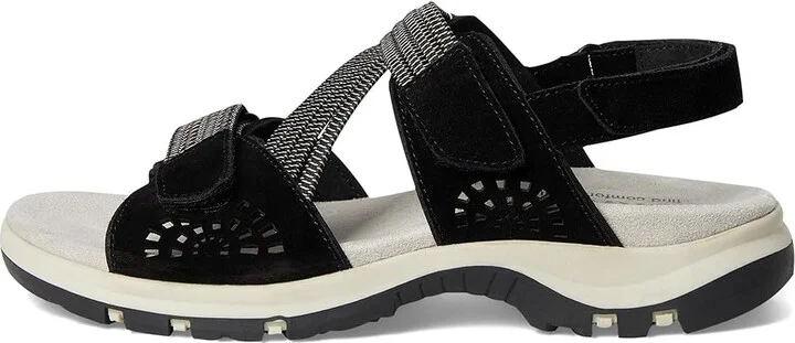 SoftWalk Oahu Women's Sandals Black Suede : 7.5 M (B), Synthetic - Image 6