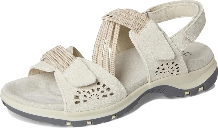 SoftWalk Oahu Women's Sandals Ivory Suede : 6.5 M (B), Synthetic - Image 5