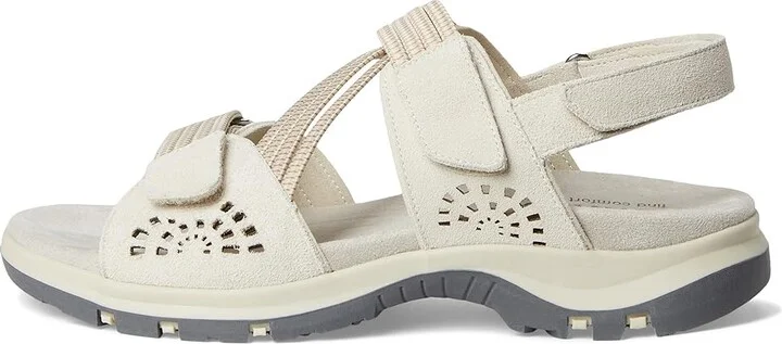 SoftWalk Oahu Women's Sandals Ivory Suede : 6.5 M (B), Synthetic - Image 6