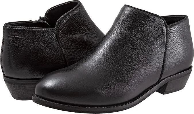 SoftWalk Rocklin Women's Shoes Black Tumbled Leather : 6.5 N (AA), Leather/Suede