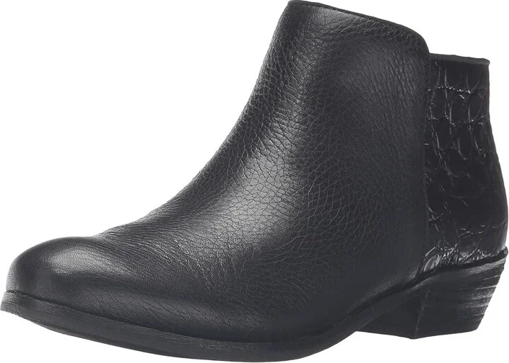 SoftWalk Rocklin Women's Shoes Black Tumbled Leather/Croco Leather : 6 N (AA) - Image 2