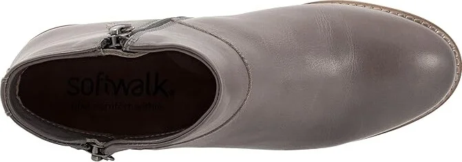 SoftWalk Roselle Women's Boots Dark Grey : 8 N (AA), Leather - Image 2