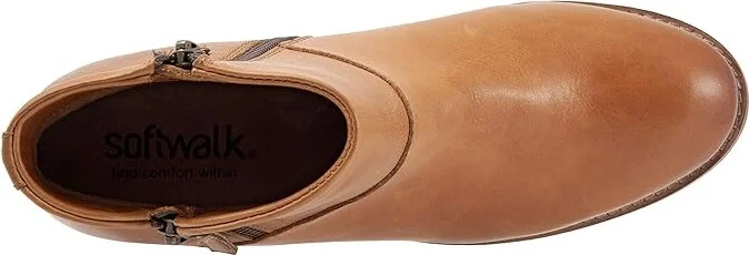 SoftWalk Roselle Women's Boots Luggage : 6 W (D), Leather - Image 2