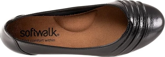 SoftWalk Safi Women's Shoes Black Patent : 7.5 N (AA), Leather - Image 2
