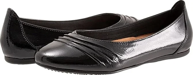 SoftWalk Safi Women's Shoes Black Patent : 7.5 N (AA), Leather