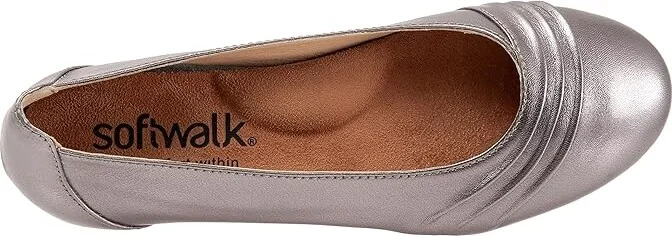 SoftWalk Safi Women's Shoes Pewter : 7.5 N (AA), Leather - Image 2