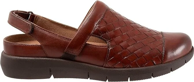 SoftWalk Salina Woven II Women's Flat Shoes Rust : 11 M (B), Leather - Image 7