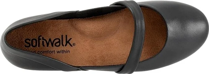 SoftWalk Samara Women's Flat Shoes Black : 9 M (B), Leather - Image 2
