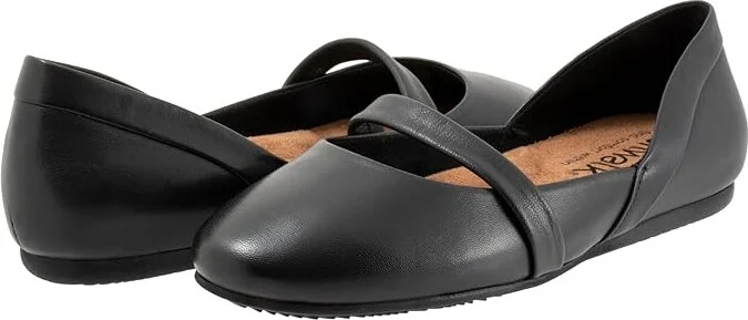 SoftWalk Samara Women's Flat Shoes Black : 9 M (B), Leather