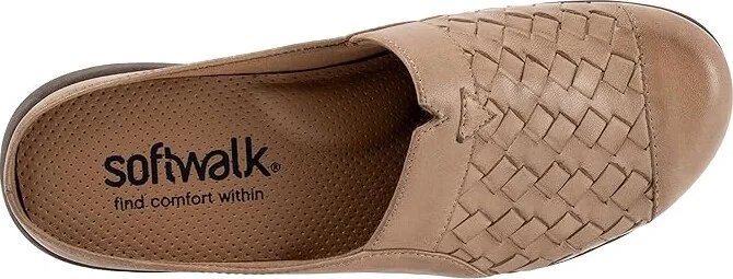 SoftWalk San Marcos II Women's Flat Shoes Cement : 5 M (B), Leather - Image 2