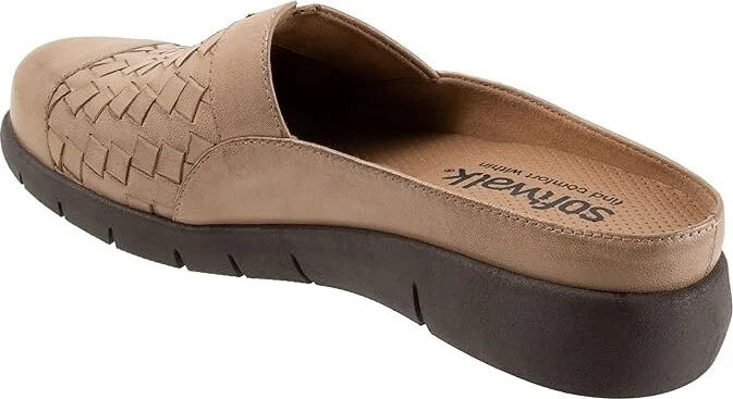 SoftWalk San Marcos II Women's Flat Shoes Cement : 5 M (B), Leather - Image 4