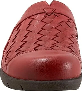 SoftWalk San Marcos II Women's Flat Shoes Red : 6.5 WW (EE), Leather - Image 5