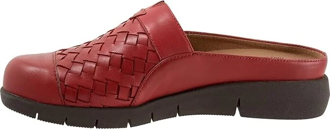 SoftWalk San Marcos II Women's Flat Shoes Red : 6.5 WW (EE), Leather - Image 6