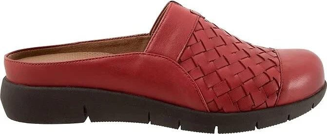 SoftWalk San Marcos II Women's Flat Shoes Red : 6.5 WW (EE), Leather - Image 7