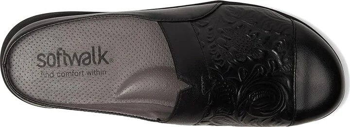SoftWalk San Marcos Tooling Women's Shoes Black : 11 M (B), Leather/Microfiber/Rubber - Image 2