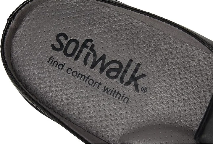 SoftWalk San Marcos Tooling Women's Shoes Black : 11 M (B), Leather/Microfiber/Rubber - Image 7