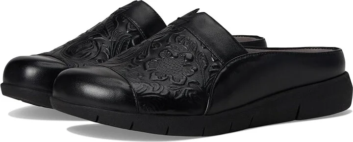 SoftWalk San Marcos Tooling Women's Shoes Black : 11 M (B), Leather/Microfiber/Rubber