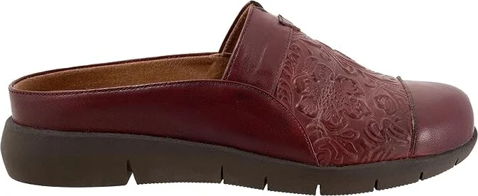 SoftWalk San Marcos Tooling Women's Shoes Dark Red : 12 WW (EE), Leather/Microfiber/Rubber - Image 7